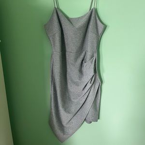 Windsor Bodycon Silver Glitter Dress